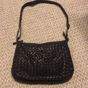 Black leather crossbody